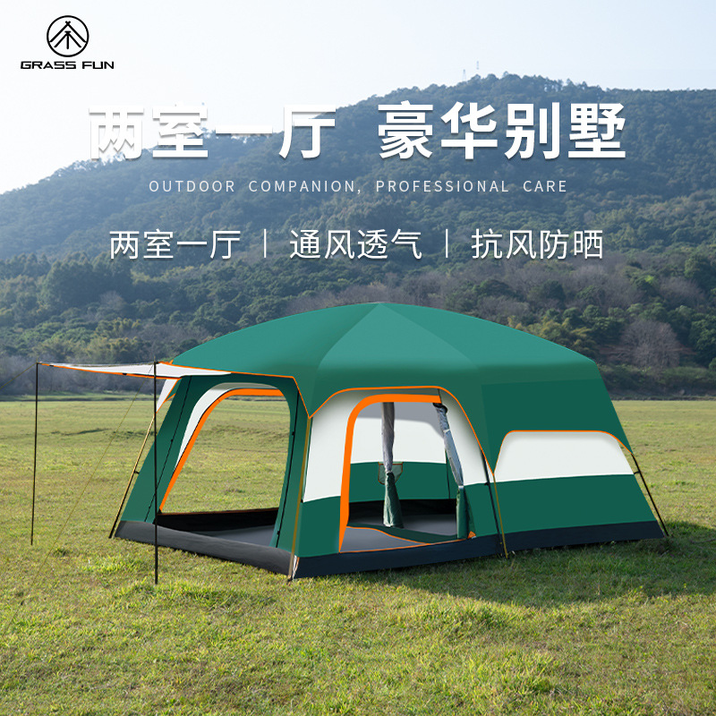 Cross-border Best-selling Camping Tent Outdoor 3-4 Person Two Rooms One Hall 5-8 Person Two Rooms 10 Person Large Tent Factory Wholesale 28