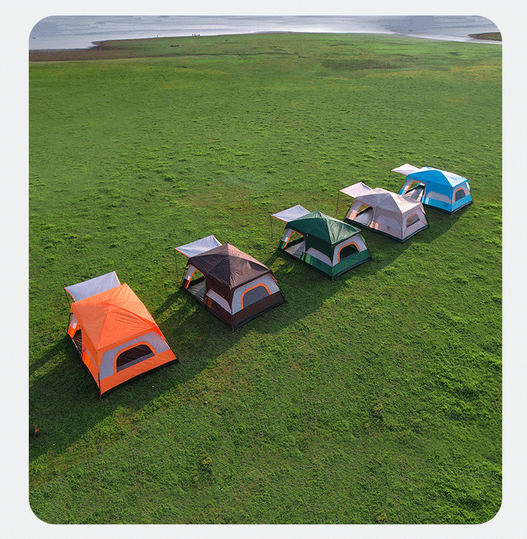 Cross-border Best-selling Camping Tent Outdoor 3-4 Person Two Rooms One Hall 5-8 Person Two Rooms 10 Person Large Tent Factory Wholesale 19